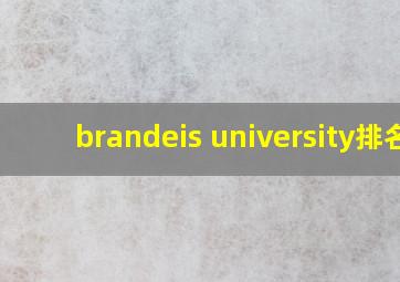 brandeis university排名